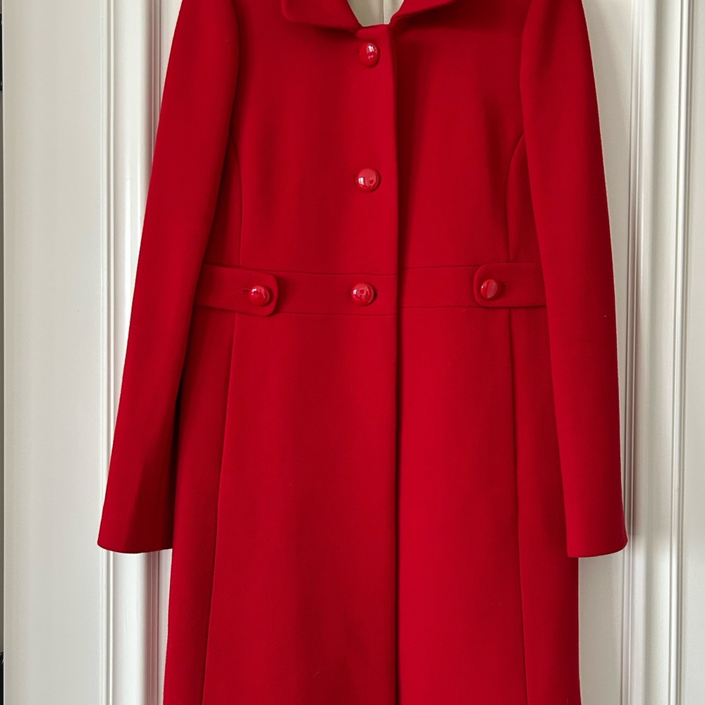 J. Crew Vibrant Red Coat ♥️♥️